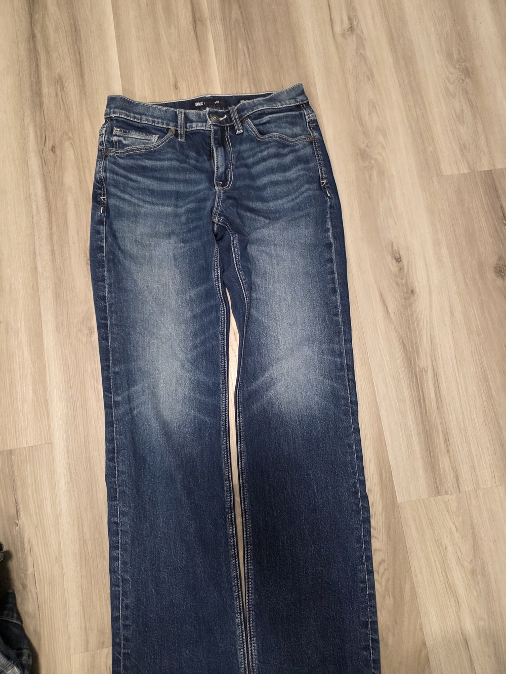 BKE Men's Wide-Leg Jeans in Dark Blue Wash